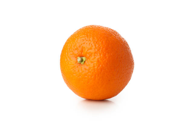 istock Ripe one mandarin isolated on white background 1279275749
