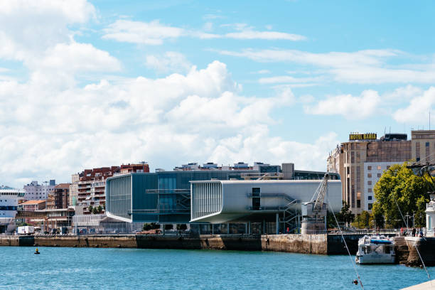 Santander, Spain - 13 September 2020: View of the Centro Botin, an arts centre designed by Pritzker Prize-winner architect Renzo Piano