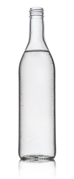 istock Bottle of vodka or gin, chilled alcohol drink, on white background. Clipping path. 1279278629