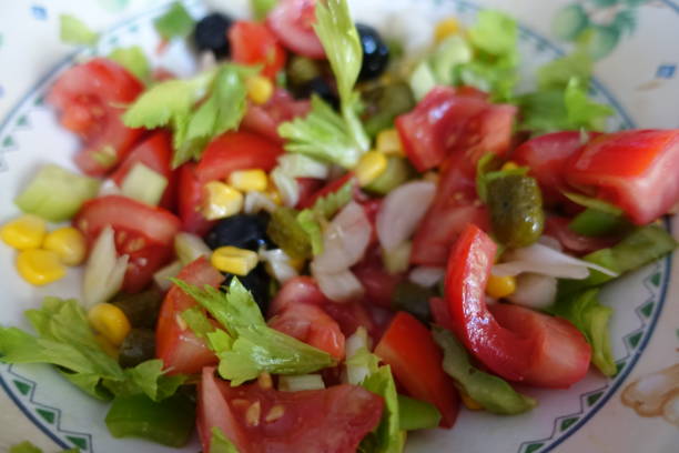 istock Mixed salad Tomato corn celery olive seasoning  Buffet meal 1279280680