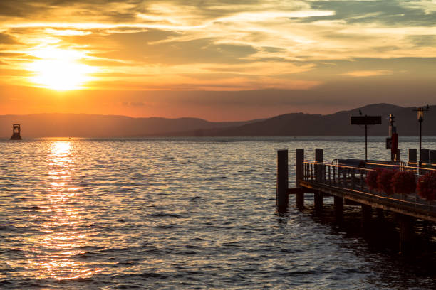 istock Geneva lake sunset in Switzerland 1279281915
