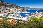 View of the port of Monaco and the Monte Carlo