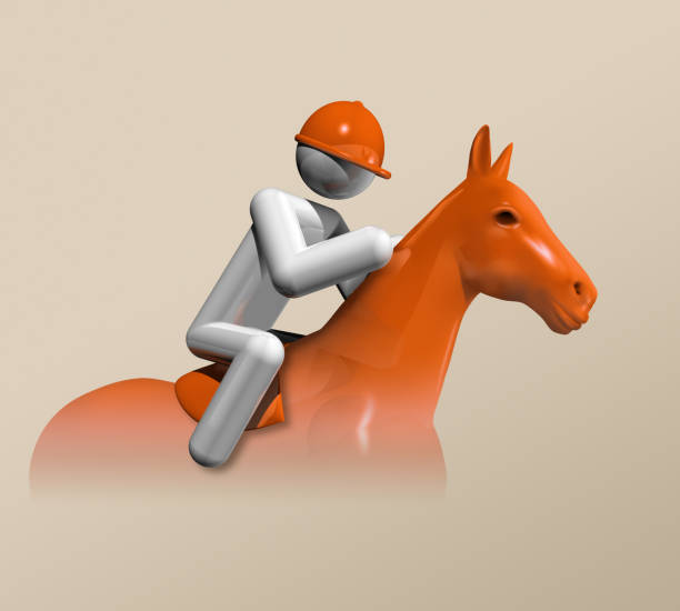 icona 3d di jumping equestre, - hurdle the olympic games hurdling athlete foto e immagini stock