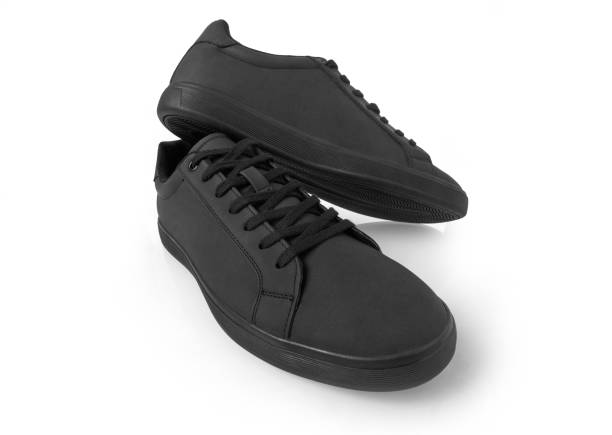 istock Casual black shoes on white 1279285490