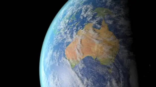 Photo of Australia seen from space