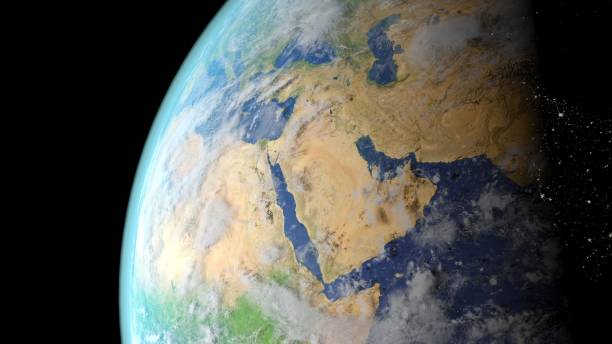 förenade arabemiraten sett från rymden - gulfstaterna bildbanksfoton och bilder