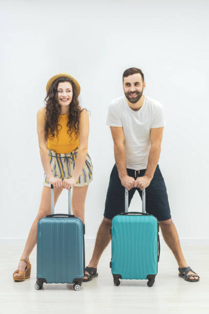 istock Two people are excited about going to the seaside. 1279292409