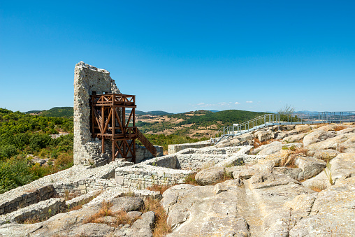 Tower in the ancient city of Perperikon. Kardzhali region, Bulgaria, Europe.