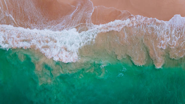 istock Aerial of waves on the beach 1279301347
