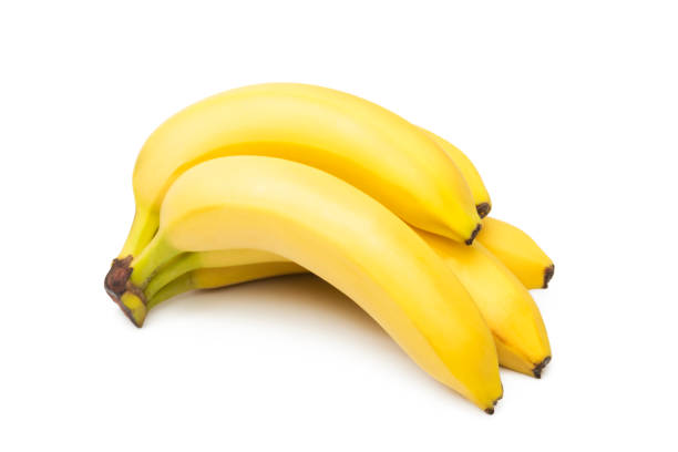 istock Ripe banana isolated on white background 1279305215