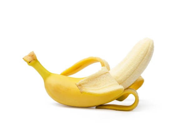 istock Ripe banana isolated on white background 1279305439