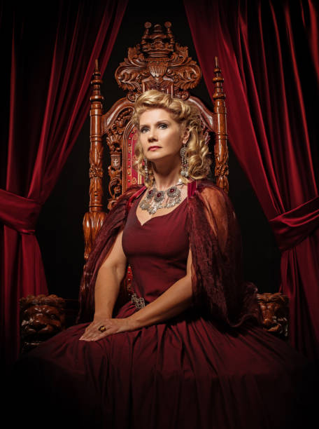 istock Historical Queen character on the throne 1279310684