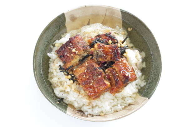 istock Japanese food, grilled eel Unagi and green tea 1279311951