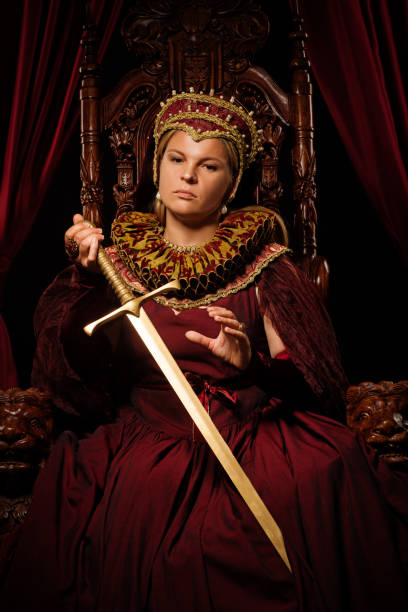 istock Historical Queen character on the throne 1279313274