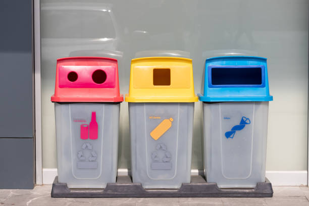 istock plastic bins. concept : recycle and waste management. 1279313457