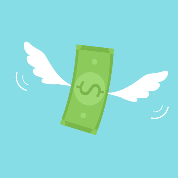 Geld mit Flügeln – Vektorgrafik