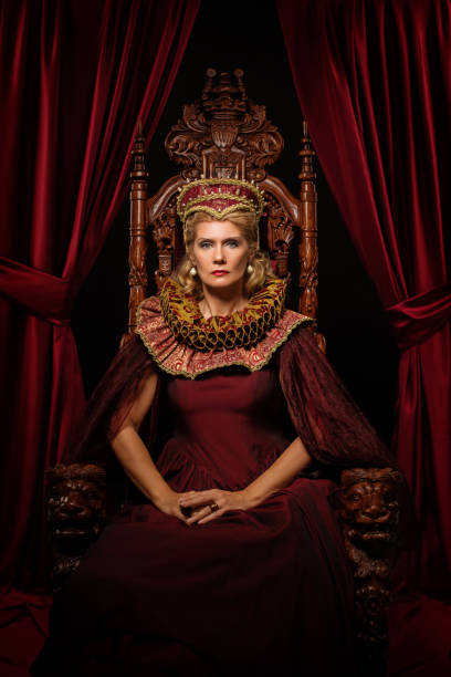 istock Historical Queen character on the throne 1279315478