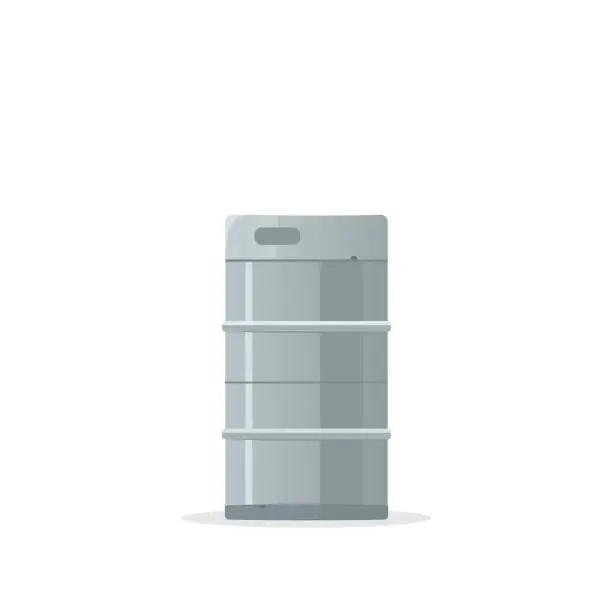 Vector illustration of Metal beer keg