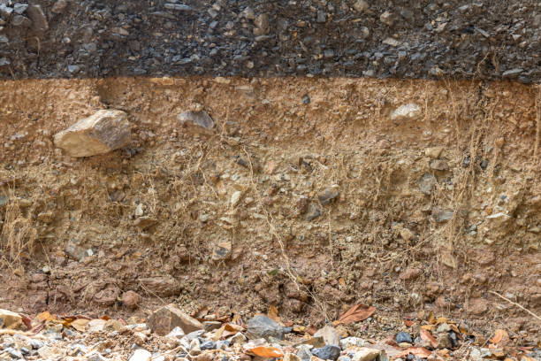 istock Surface of the gravel section under the paved road. 1279321321
