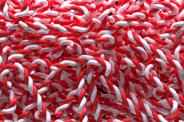 istock Abstract 3D background of caramel candy canes 1279325680