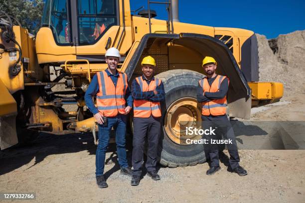 Openpit Mine Team Stock Photo - Download Image Now - Building Contractor, Open-pit Mine, UK