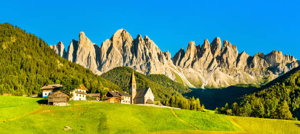 istock Chruch at Santa Maddalena - the Dolomites, Italy 1279333690