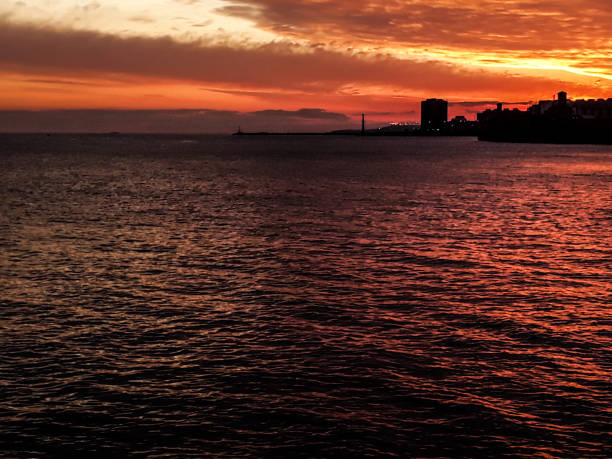 istock Urban Coastal Sunset Scene, Montevideo, Uruguay 1279335482