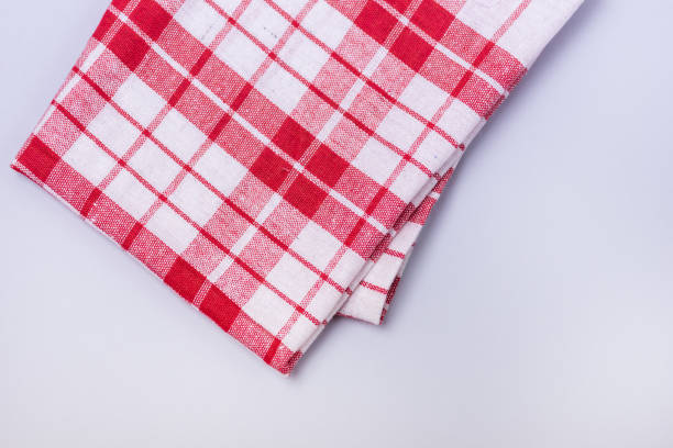 istock One lded Red White Napkin or Towels on Blue Background Top View Horizontal 1279338704