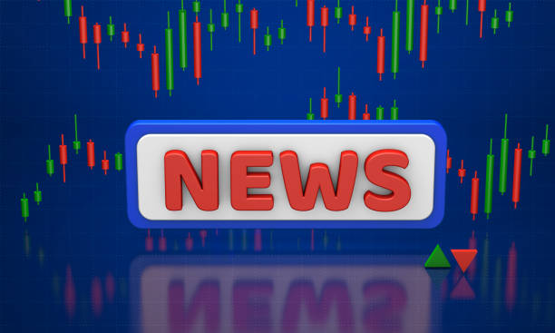 istock Trading news. Growth charts and indicators on a blue background. 3d render 1279340138