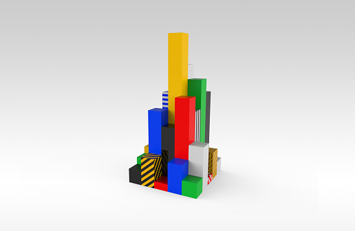 Image representing grows and market stability. 3d model rendered into a .jpeg file.