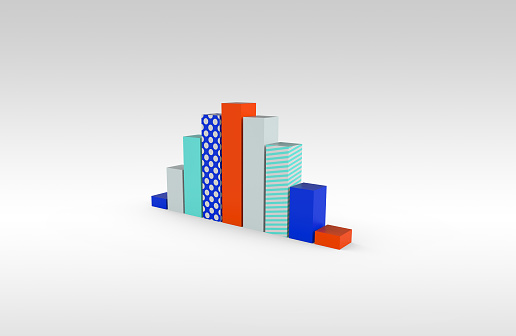 Image representing grows and market stability. 3d model rendered into a .jpeg file.