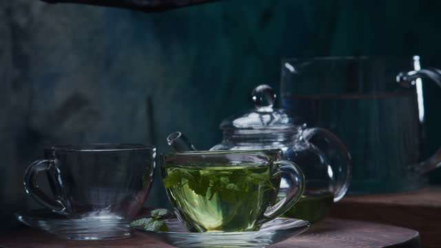 Mint tea close-up