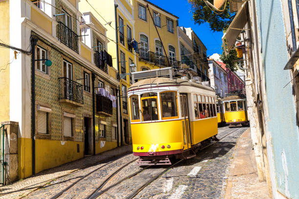 istock Vintage tram in  Lisbon 1279342689