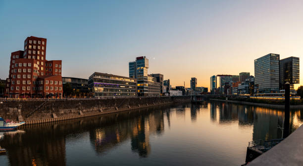 istock colorful sunset over media harbour in Dusseldorf 1279342753