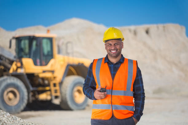 istock Portrait of open-pit mine worker 1279343002