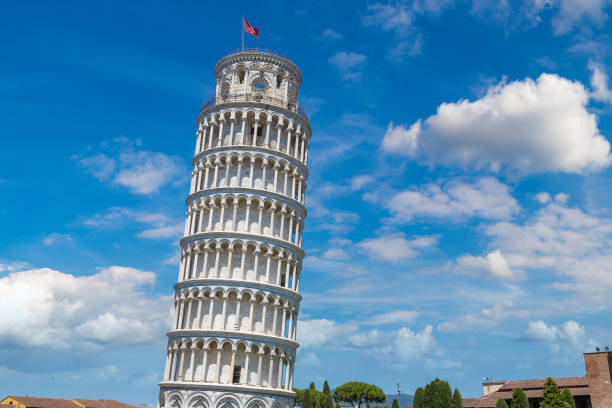 Leaning tower of Pisa, Italy in a beautiful summer day