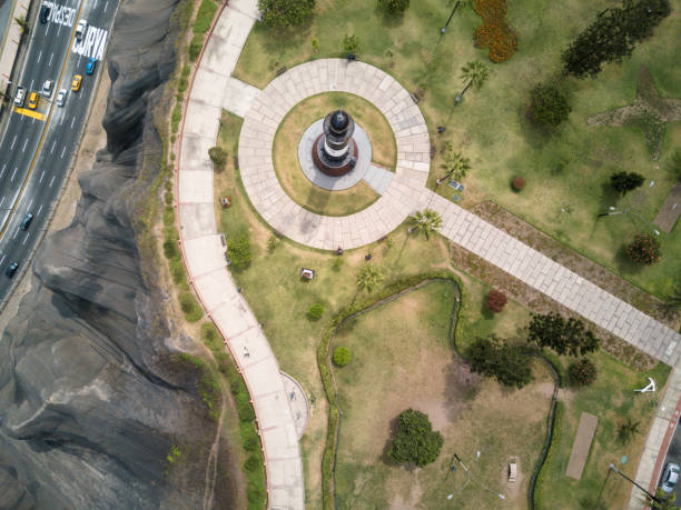 istock Aerial image of lighthouse in Miraflores district. 1279345829