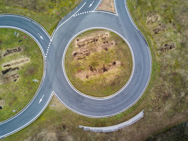 istock Aerial image of roundabout. Highway, road. 1279346219