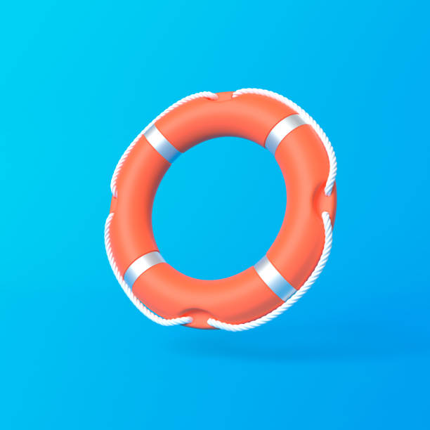 istock Lifebuoy on a blue background 1279355289