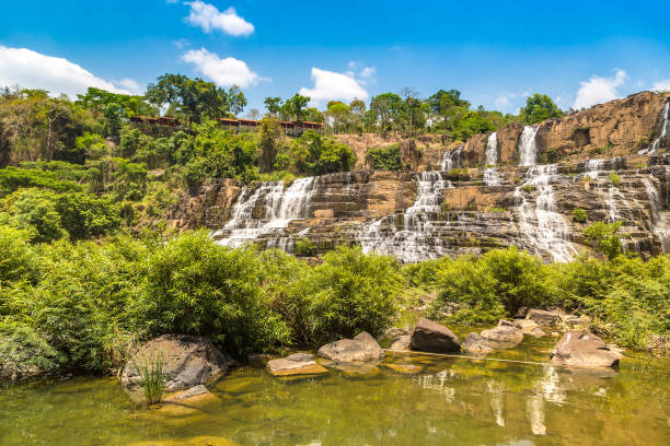 Pongour Waterfall, Vietnam Pongour Waterfall near Dalat city, Vietnam in a summer day dalat stock pictures, royalty-free photos & images