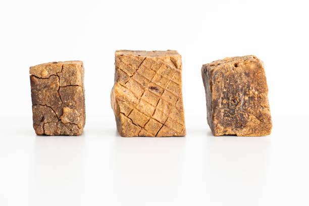 istock Three bars of artisanal hand crafted soap made from leftover bones sinew and caustic soda isolated on white 1279359770
