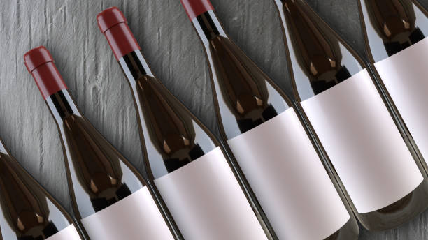 istock Wine bottles mock up copy space Template for advertising design branding identity 1279361182