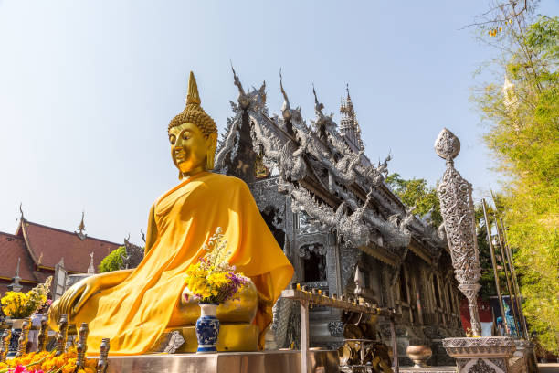 Buddhists temple in Chiang Mai Wat Sri Suphan (Silver temple) - Buddhists temple in Chiang Mai, Thailand in a summer day chiang mai city stock pictures, royalty-free photos & images