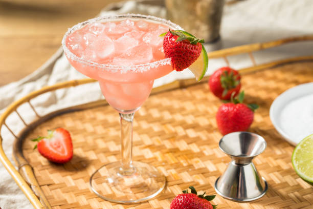 istock Boozy Refreshing Tequila Strawberry Margarita 1279363540
