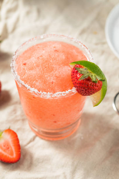 istock Boozy Refreshing Tequila Strawberry Margarita 1279363561