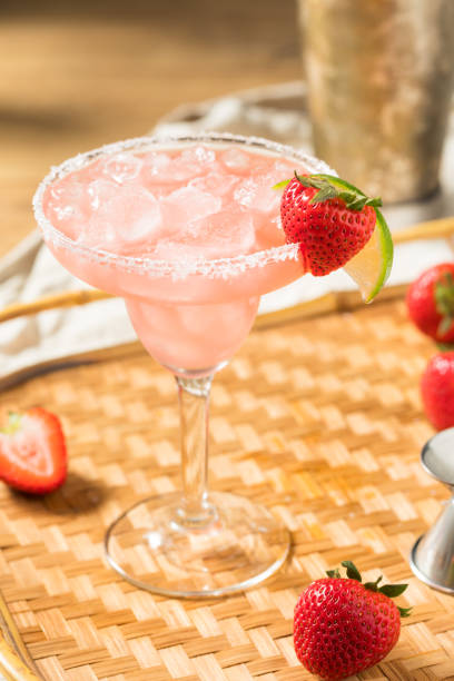 istock Boozy Refreshing Tequila Strawberry Margarita 1279363602
