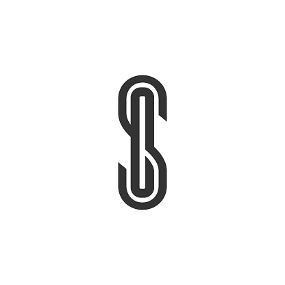 Letter S O Logo Lettermark SO Monogram - Typeface Type Emblem Character Trademark