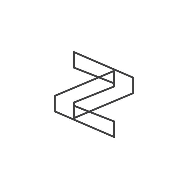 ilustrações de stock, clip art, desenhos animados e ícones de letter z logo lettermark monogram - typeface type emblem character trademark - letter z