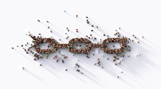 istock Human Crowd Forming A Chain Symbol: Bonding And Social Media Concept 1279371702