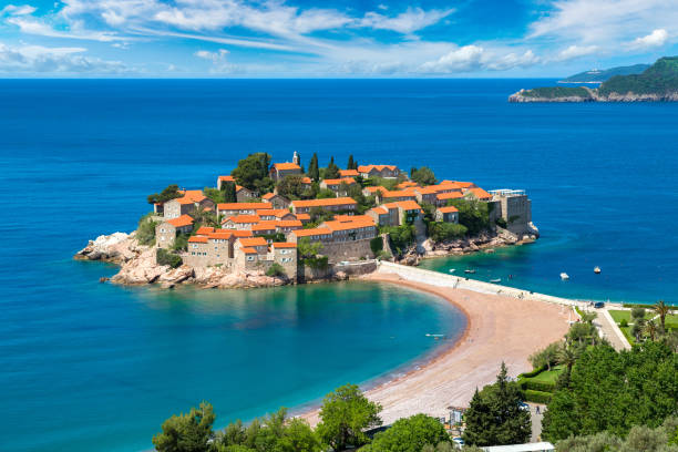 istock Sveti Stefan island in Budva 1279372871